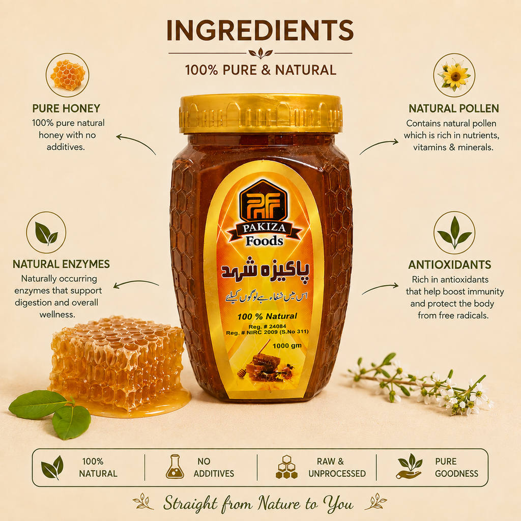 Pure Natural Honey – Rich & Naturally Sweet
